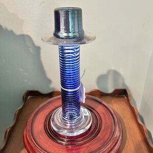 Rare Glass Candlestick Made in Finland